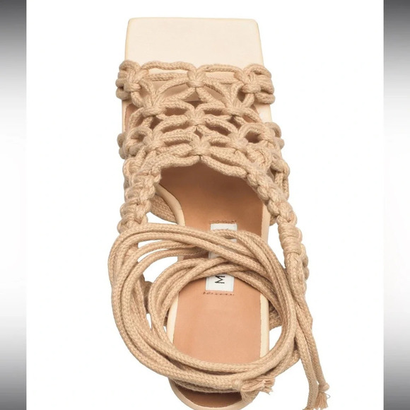 MIISTA Stephanie Coffee Milk Rope Sandal Heels - Picture 6 of 12